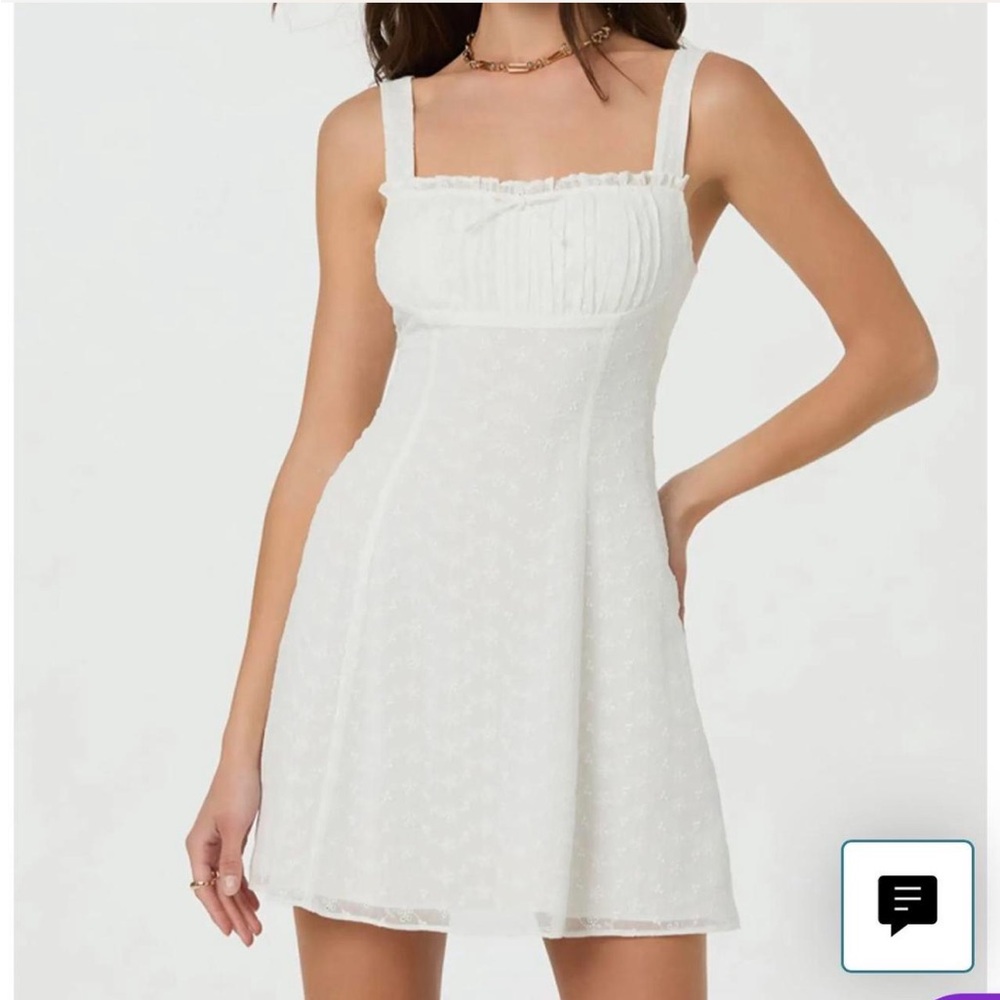 Astr White Textured Mini Dress